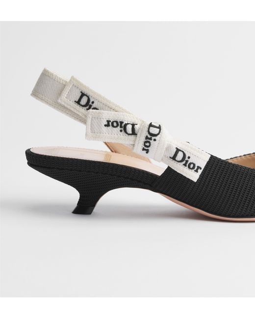 Dior White "J'A 35Mm" Slingback Pumps