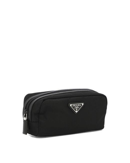 Prada Black Re-Nylon Beauty Case for men