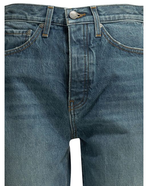 Khaite Blue "Finley" Straight-Leg Jeans