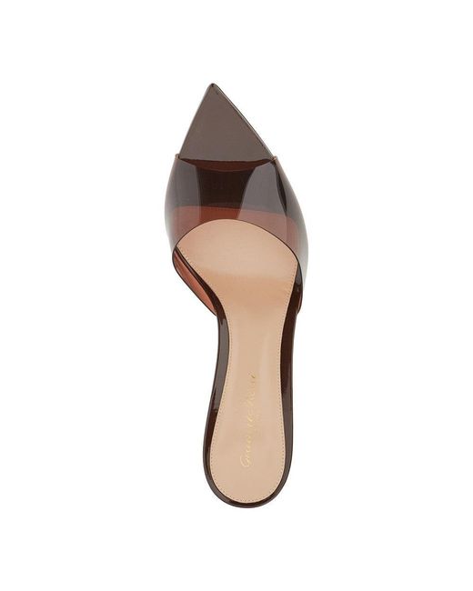 Gianvito Rossi Brown 'Elle' Pvc Mules