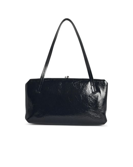 Jil Sander Small 'goji Pillow' Black Leather Bag