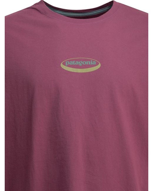 Patagonia Purple '95 Oval Logo" Crew-Neck T-Shirt for men