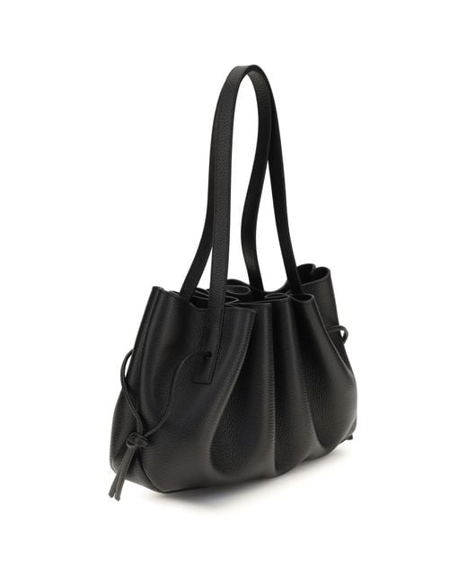 Yuzefi Black Scallop Shoulder Bag