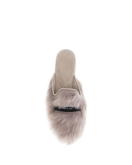 Dolce & Gabbana Multicolor Sheepskin Mules