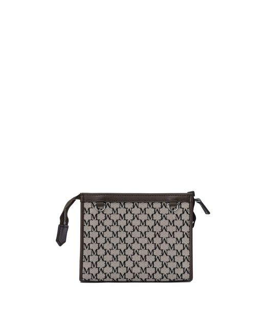 Max Mara Gray Pouch With Chain And Monogram