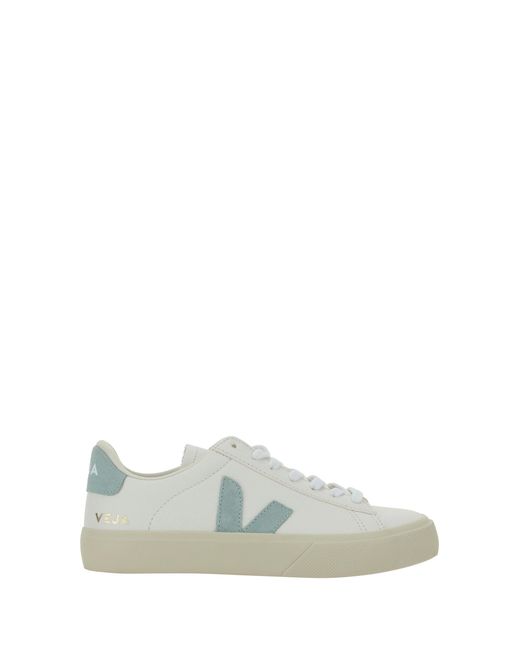 Women's White Campo Chrome Leather Trainers Extra-/Matcha