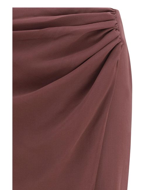 ANDAMANE Purple Phoebe Midi Skirt