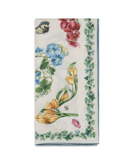 Ferragamo Multicolor Silk Scarf Eden Print