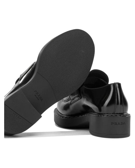 Prada Black Calf Leather Loafers