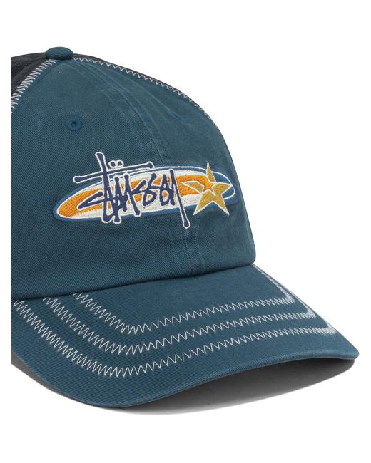 Stussy Blue Cotton Hat for men