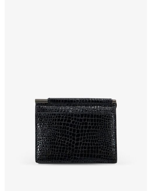 Tom Ford Black Goat Leather Card Holder for men