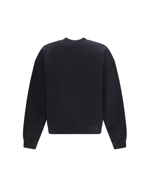 DSquared² Blue Cotton Crewneck Sweatshirt With Logo for men