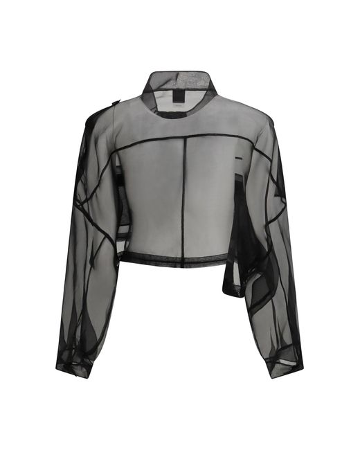 Pinko Black Cropped Jacket Silk