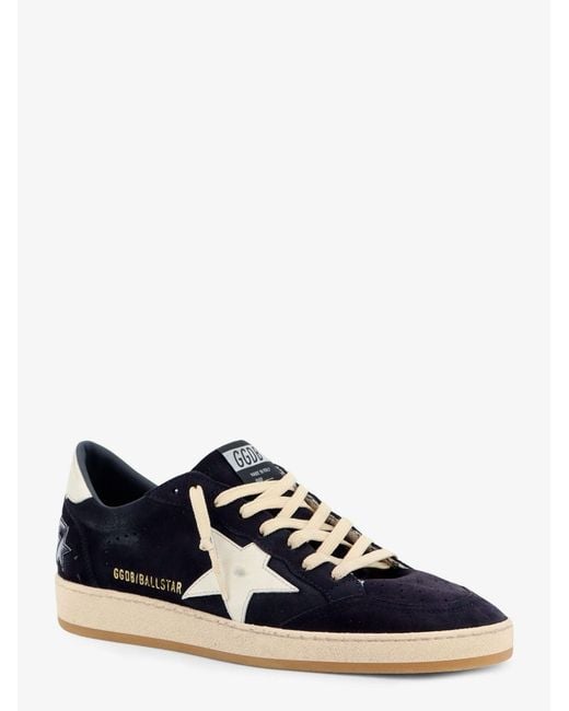 Golden Goose Deluxe Brand White Deluxe Brand Ballstar Suede Sneakers With Iconic Side Logo for men