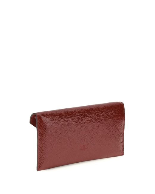 Pinko Red Clutch Bag Love Birds Dark