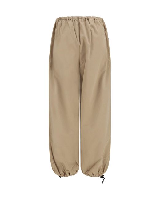 Miu Miu Natural Elasticated Waist Cotton Gabardine Pants Corda