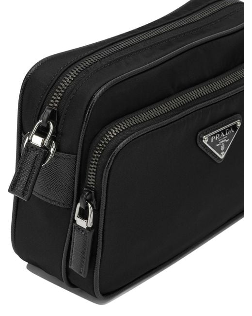 Prada Black Small Re-Nylon Shoulder Bag for men