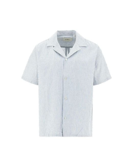 Les Deux Blue 'Lukas' Striped Shirt for men