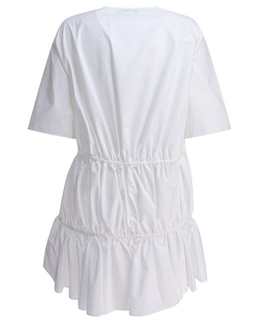 Alaïa White Dress With Drawstring Ties