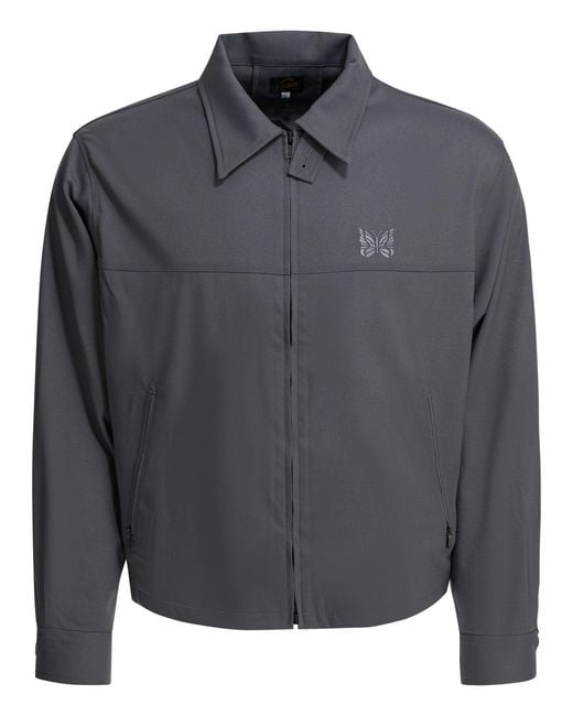 Needles Gray "Cavalry Twill" Overshirt Jacket