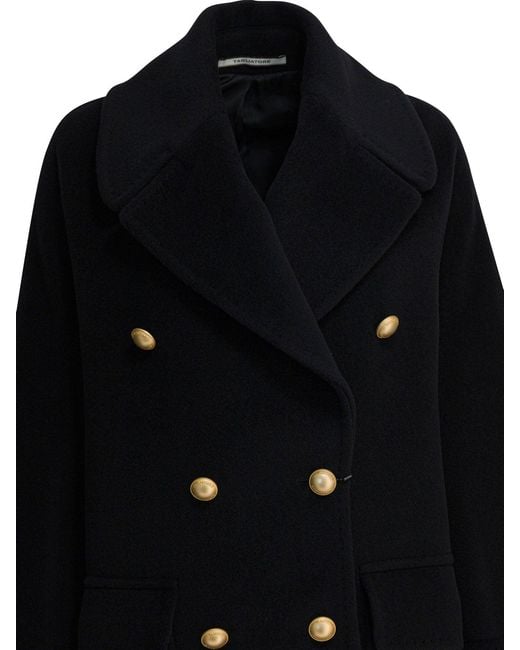 Tagliatore Black Virgin Wool Coat