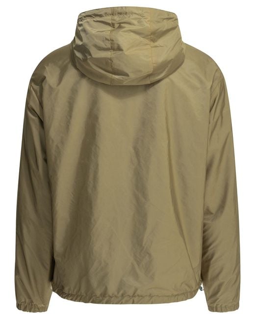 Prada Green Reversible Windbreaker Jacket With Logo for men