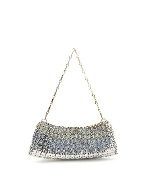 Rabanne White Skyline Clutch/Light