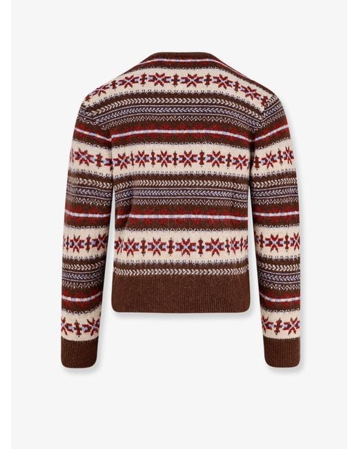 DUNST Red Sweater Fair Isle Wool Blend for men