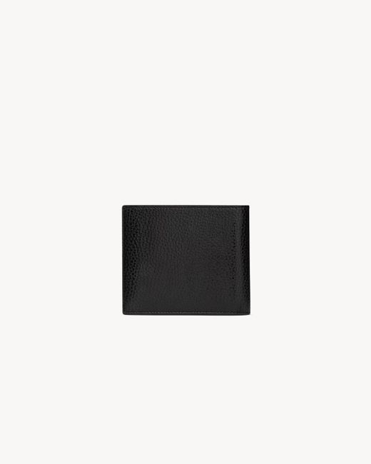 Saint Laurent Black "Tiny Cassandre East/West" Wallet for men
