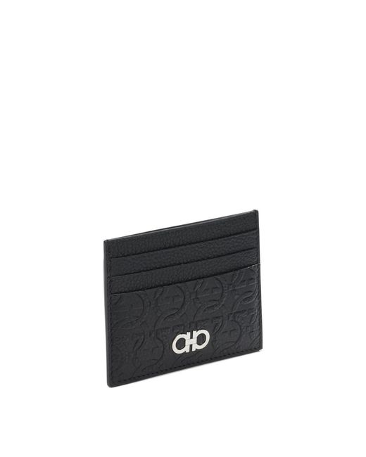 Ferragamo White Wallets & Card Holders Black for men