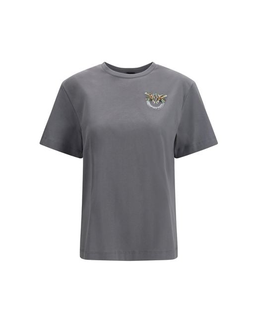 Pinko Gray T-Shirt Strepitoso
