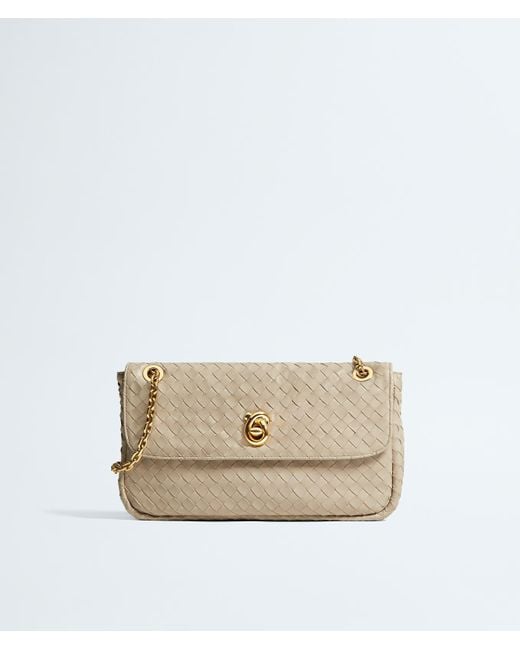 Bottega Veneta White Madison Small Crossbody Bag