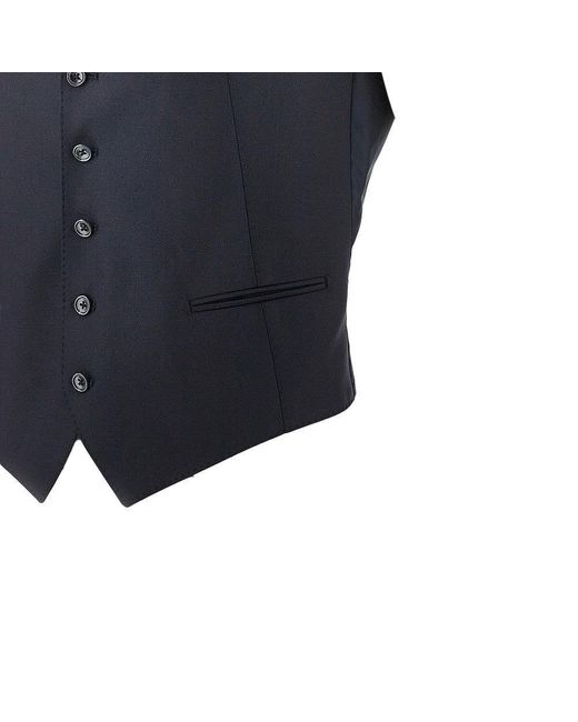 Tagliatore Blue Super 110's Wool Tailored Vest for men
