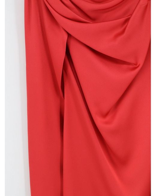 Stella McCartney Red Satin Mini Dress