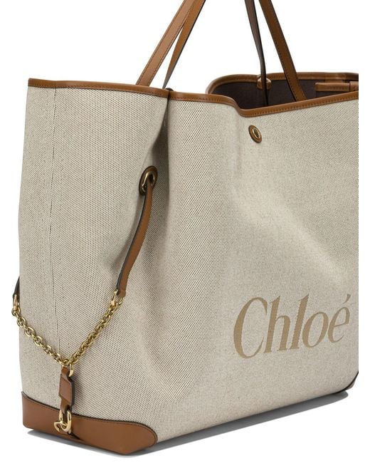 Chloé Natural "Clover" Large Shoulder Bag