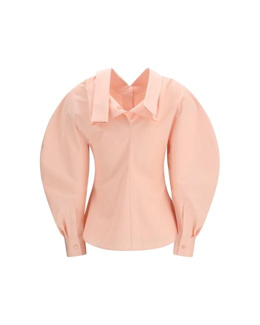 Givenchy Pink Cut-Out Cotton Poplin Shirt