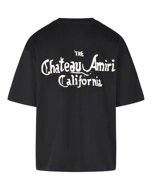 Amiri Black Logo-Print T-Shirt for men