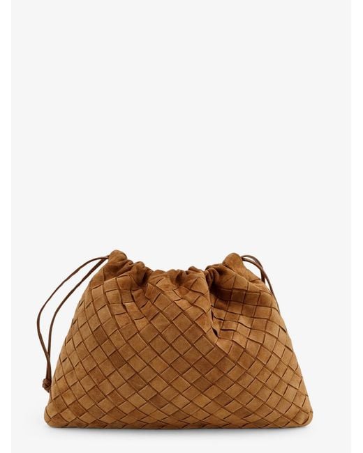 Bottega Veneta Brown Medium Suede Pochette