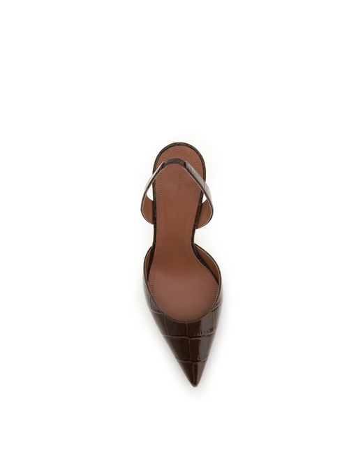 AMINA MUADDI Brown Holli Slingback Pumps