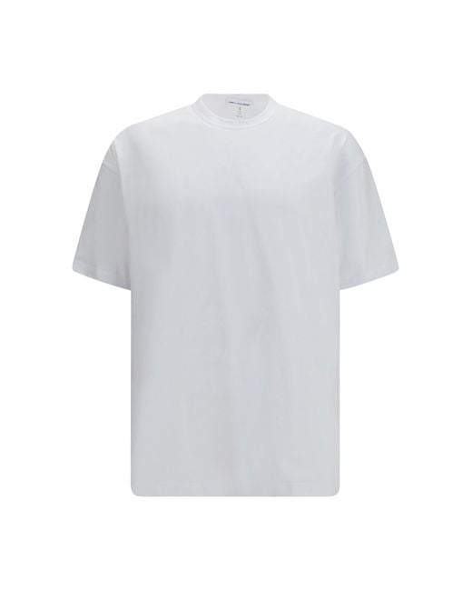 Comme des Garçons White T-Shirt Oversized Crewneck for men