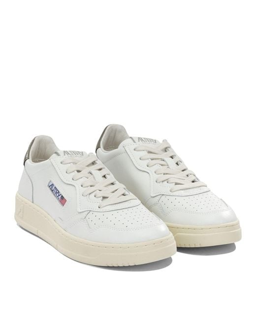 Autry White "Medalist Low" Sneakers for men