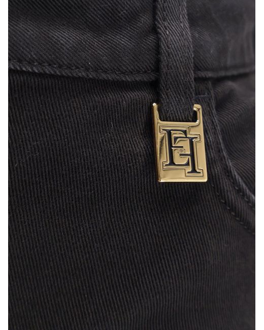 Elisabetta Franchi Black Denim Trousers