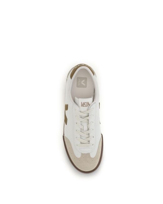 Veja White Volley Sneakers Tent Bark for men