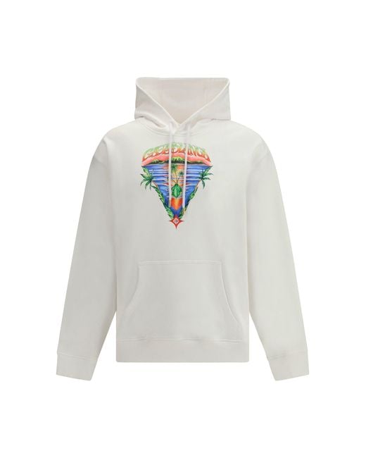 Casablanca White Innocence Triangle Hoodie for men