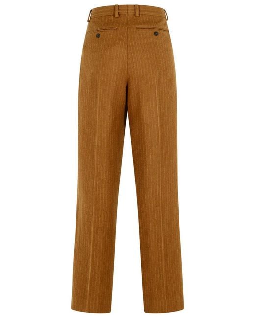 Dries Van Noten Brown 'Penrud' Straight Wool Pants for men