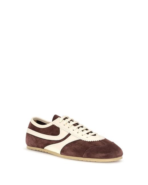 Dries Van Noten White Leather Panelled Sneakers for men