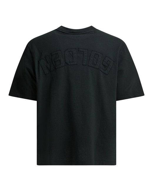 Golden Goose Deluxe Brand Black Jersey T-shirt With Reverse Logo for men