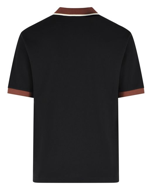 Marni Black Cotton Polo Shirt for men