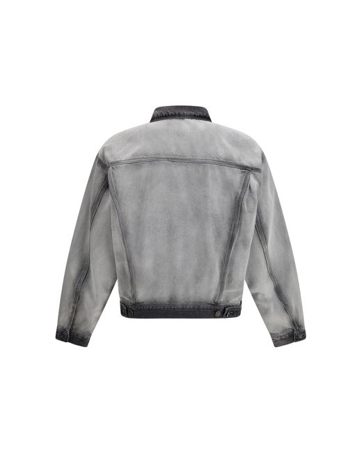DIESEL Gray D-Denver Denim Jacket for men
