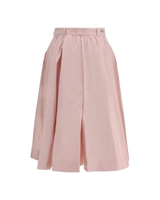 Prada Pink Long Silk Skirt